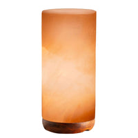Thumbnail for 12V 12W Cylinder Himalayan Pink Salt Lamp Carved Rock Crystal Light Bulb On/Off