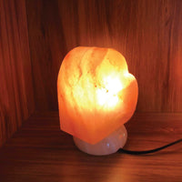 Thumbnail for 12V 12W Heart Himalayan Pink Salt Lamp Carved Rock Crystal Light Bulb On/Off Switch