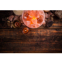Thumbnail for 12V 12W Fire Bowl Himalayan Pink Salt Lamp Carved Rock Crystal Light Bulb On/Off