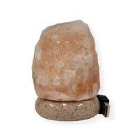 Thumbnail for USB Himalayan Salt Lamp - Mini Natural Rock Shape Pink Crystal Rock Marble Light