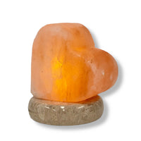 Thumbnail for USB Himalayan Salt Lamp - Heart Love Carved Shape Pink Crystal Rock LED Light