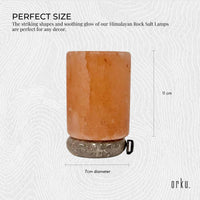 Thumbnail for USB Himalayan Salt Lamp - Cylinder Carved Shape Pink Crystal Rock LED Light