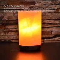 Thumbnail for USB Himalayan Salt Lamp - Cylinder Carved Shape Pink Crystal Rock LED Light