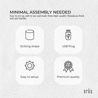 Thumbnail for USB Himalayan Salt Lamp - Cylinder Carved Shape Pink Crystal Rock LED Light