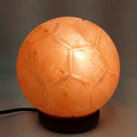 Thumbnail for 12V 12W Soccer Himalayan Pink Salt Lamp Carved Ball Rock Crystal Light Bulb On/Off