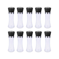 Thumbnail for 10x 180ml Glass Salt or Pepper Grinder 18cm - Adjustable Ceramic Core Tall Mill