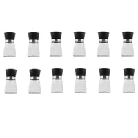 Thumbnail for 12x 150ml Glass Salt or Pepper Grinder 12cm - Adjustable Ceramic Core Short Mill