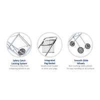 Thumbnail for Hills Premium Laundry Trolley For Clothes Washing Basket Integrated Peg Basket