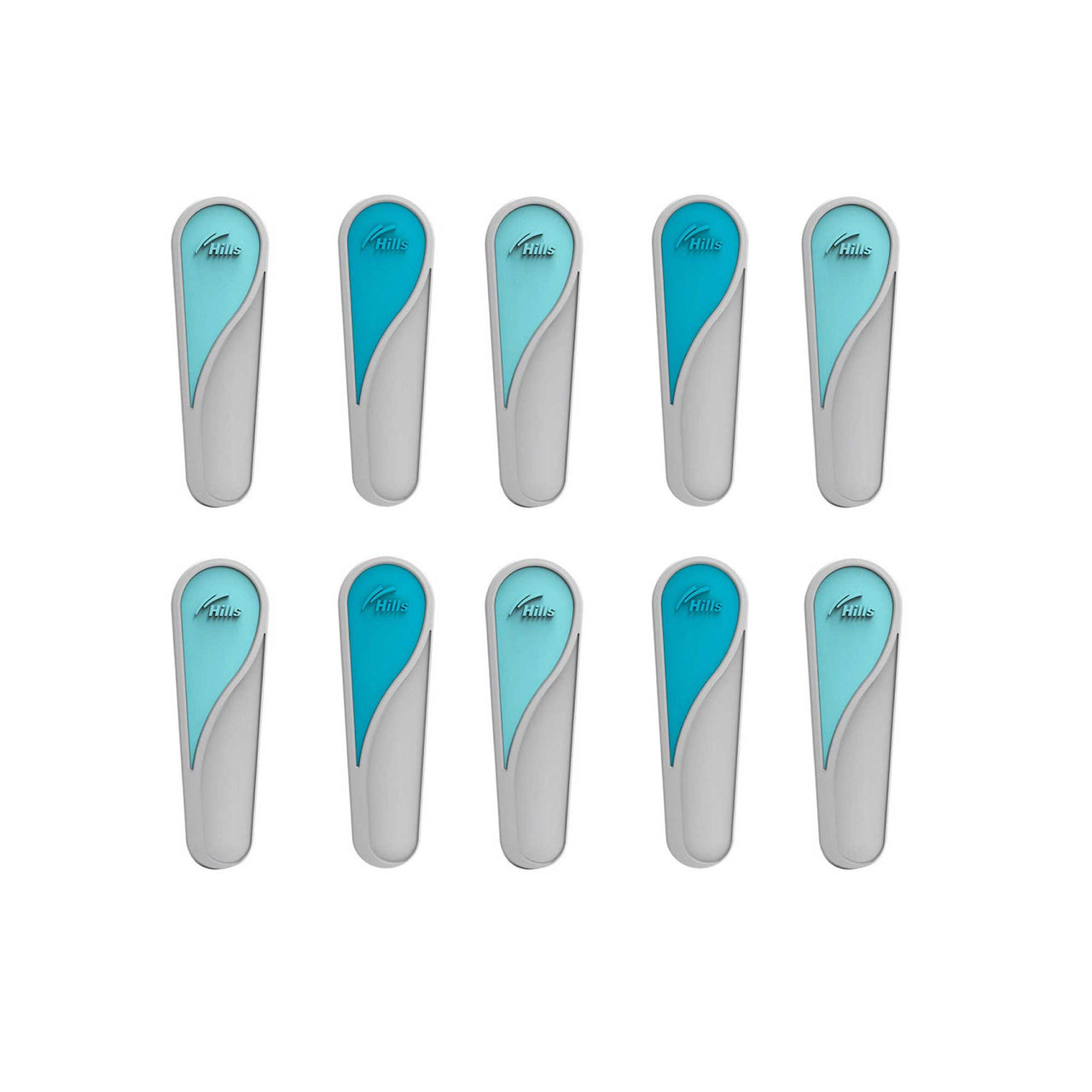 Hills 10 Pck Clothes Pegs Soft Grip Plastic Rubber UV Rust Resistant Washing Peg