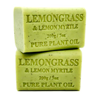 Thumbnail for 2x 200g Plant Oil Soap Lemongrass Lemon Myrtle Pure Vegetable Bar Australian