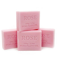 Thumbnail for 4x 100g Plant Oil Soap Rose Scent Pure Natural Vegetable Base Bar Australian