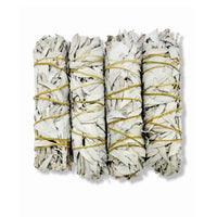 Thumbnail for 4x Californian White Sage Smudge Sticks - Large 18-20cm Incense Cleansing Bundle