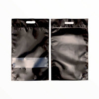 Thumbnail for 400 Resealable Black Stand Up Bags 53x32cm - Food Packaging Zip Pouch and Handle