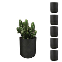 Thumbnail for 6 Pck 1 Gallon Fabric Flower Pots 3.8L Garden Planter Bags Black Felt Root Pouch