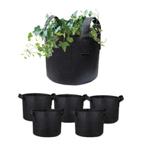 Thumbnail for 6 Pck 10 Gallon Fabric Flower Pots 38L Garden Planter Bags Black Felt Root Pouch