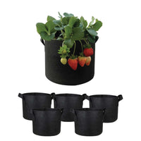 Thumbnail for 6 Pck 5 Gallon Fabric Flower Pots 19L Garden Planter Bags Black Felt Root Pouch