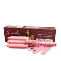 Thumbnail for Mermade Hair Pro Waver Mini 25mm Pink 3 Barrel Styling Wand Mermaid Wave Tool