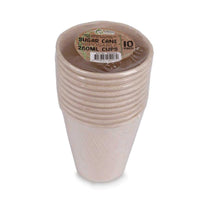 Thumbnail for 10 Pck Eco Friendly Disposable Party Cups 260ml Biodegradable Sugar Cane