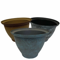Thumbnail for Large Flower Pot Embossed Plastic Outdoor Home Garden Plant Pots Random Colour