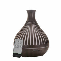 Thumbnail for Essential Oil Aroma Diffuser - 400ml Remote Dark Wood Ultrasonic Mist Humidifier