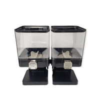 Thumbnail for 2 x 3.7L Double Cereal Dispenser Black - Square Rice Beans Countertop Storage