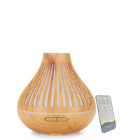 Thumbnail for Essential Oil Aroma Diffuser and Remote - 500ml Flat Top Wood Mist Humidifier