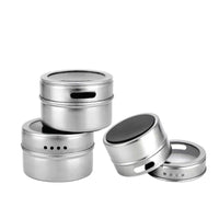 Thumbnail for 150g Magnetic Spice Jar Stainless Steel Tins - Herb Seasoning Storage Container