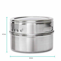 Thumbnail for 150g Magnetic Spice Jar Stainless Steel Tins - Herb Seasoning Storage Container