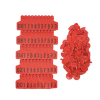 Thumbnail for 1-100 Cattle Number Ear Tags 5x4cm Set - Small Red Pig Goat Livestock Label
