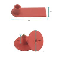 Thumbnail for 100x Cattle Ear Tags Set - 5x2cm Mini Red Blank Cow Pig Sheep Livestock Label