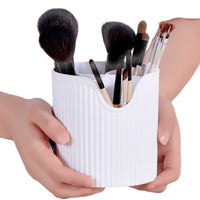 Thumbnail for 4 Slot Makeup Brush Organiser Bucket - Cosmetic Tool Storage Divider Tin