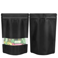 Thumbnail for 100 Resealable Mylar Stand Up Bags 28.5x19cm - Black Food Packaging Zip Pouch