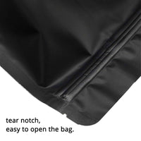 Thumbnail for 100 Resealable Mylar Stand Up Bags 28.5x19cm - Black Food Packaging Zip Pouch