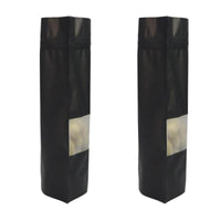 Thumbnail for 100 Resealable Mylar Stand Up Bags 28.5x19cm - Black Food Packaging Zip Pouch