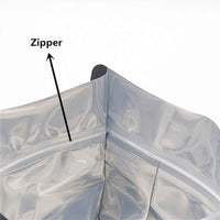 Thumbnail for 100 Resealable Mylar Stand Up Bags 29.5x22cm - Black Food Packaging Zip Pouch