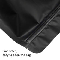 Thumbnail for 100 Resealable Mylar Stand Up Bags 29.5x22cm - Black Food Packaging Zip Pouch