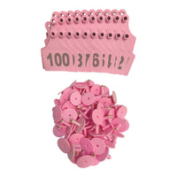 Thumbnail for 1-100 Cattle Number Ear Tags 7x10cm Set - XL Pink Cow Sheep Livestock Labels