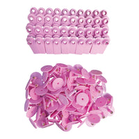 Thumbnail for 100x Cattle Ear Tags 5x2cm Set - Mini Pink Blank Pig Goat Livestock Label
