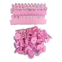 Thumbnail for 100x Cattle Ear Tags 5x4cm Set - Small Pink Blank Sheep Pig Livestock Label