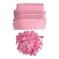 Thumbnail for 100x Cattle Ear Tags 7x10cm Set - Large Pink Blank Cow Sheep Livestock Label