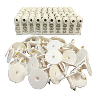 Thumbnail for 1-100 Cattle Number Ear Tag 5x2cm Set - Mini White Cow Sheep Pig Livestock Label
