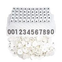Thumbnail for 1-100 Cattle Number Ear Tag 6x7cm Set - Medium White Cow Sheep Livestock Label