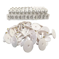 Thumbnail for 1-100 Cattle Number Ear Tags 5x4cm Set - Small White Pig Goat Livestock Label