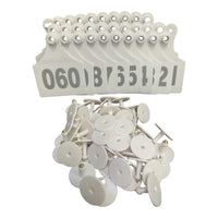 Thumbnail for 1-100 Cattle Number Ear Tags 7x10cm Set - XL White Cow Sheep Livestock Labels