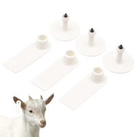 Thumbnail for 100x Cattle Ear Tags 5x2cm Set - Mini White Blank Pig Goat Livestock Label