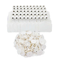 Thumbnail for 100x Cattle Ear Tags 6x7cm Set - Medium White Blank Cow Sheep Livestock Label