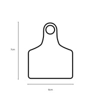 Thumbnail for 100x Cattle Ear Tags 6x7cm Set - Medium White Blank Cow Sheep Livestock Label