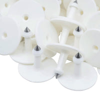 Thumbnail for 100x Cattle Ear Tags 6x7cm Set - Medium White Blank Cow Sheep Livestock Label