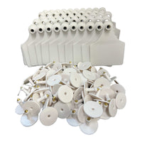 Thumbnail for 100x Cattle Ear Tags 7x10cm Set - Large White Blank Cow Sheep Livestock Label
