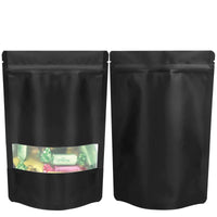Thumbnail for 400 Resealable Mylar Stand Up Bags 36x25cm - Black Food Packaging Zip Pouch